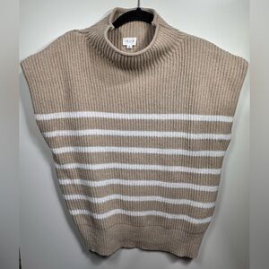 Le Lis Sleeveless Sweater with Mock Turtleneck- Size Small